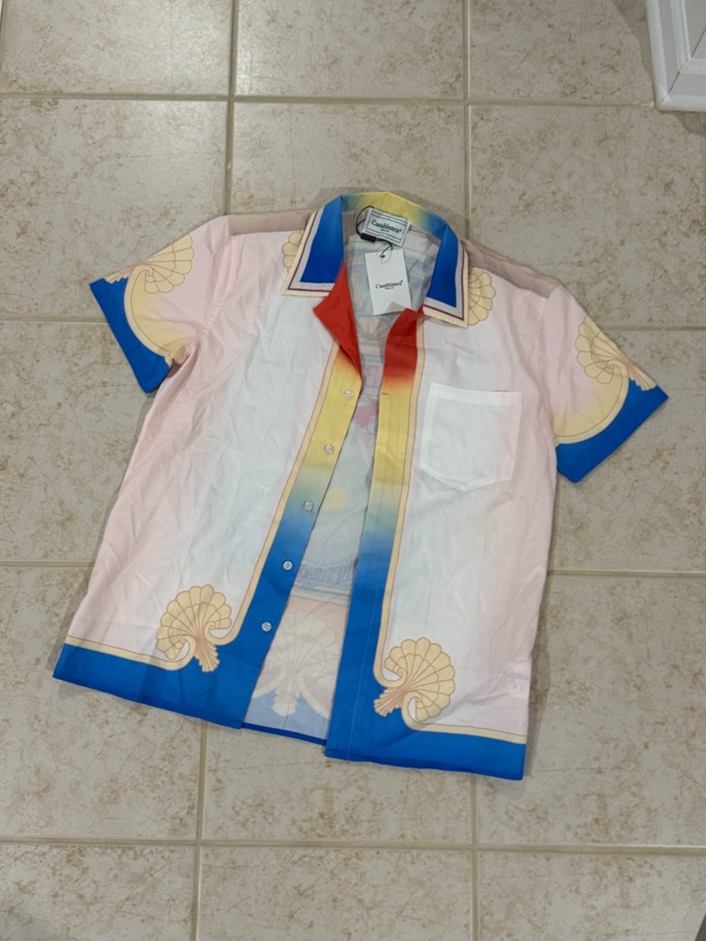 NEW Casablanca Button Down Short Sleeve Shirt Unisex